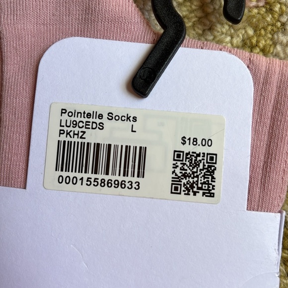 Lululemon NWT Pointelle Socks Size L Pink Haze - Picture 6 of 10